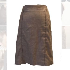 WHBM Perfect Pencil Skirt Brown Tan sz 0 XS